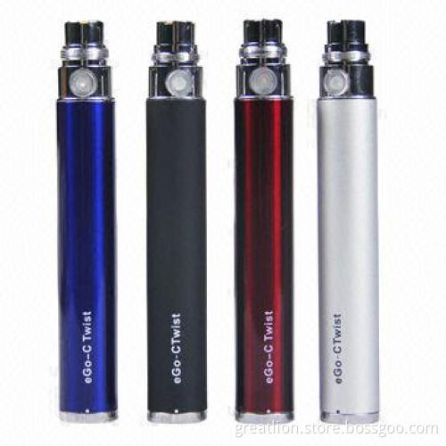 eGo-C Twist Batteries, 650/900/1,100mAh Variable Voltage, Easy to Use